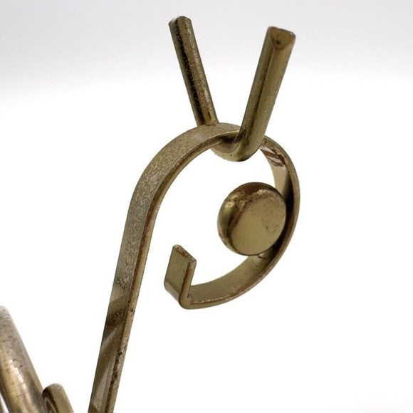 Brass Spring Wire Letter Holder Ram Animal Sheep Mid Century Desk Office Vintage - Picture 13 of 13